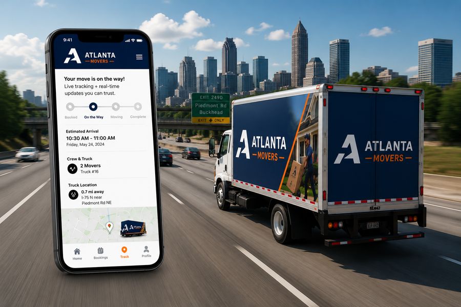 Move status screen with truck